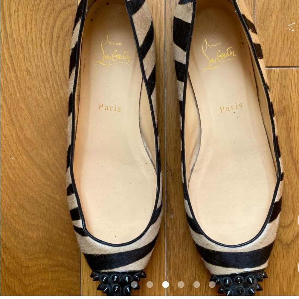 Louboutin flats, ballet flats, studs and multi color., comfortable flats size 40